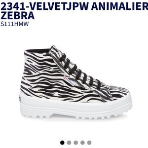 Superga Zebra Print High Top Sneaker